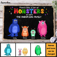 Personalized Family Monsters Doormat 25264 thumb 1