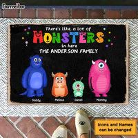 Personalized Family Monsters Doormat 25264 thumb 1