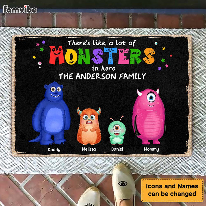 Personalized Family Monsters Doormat 25264 1