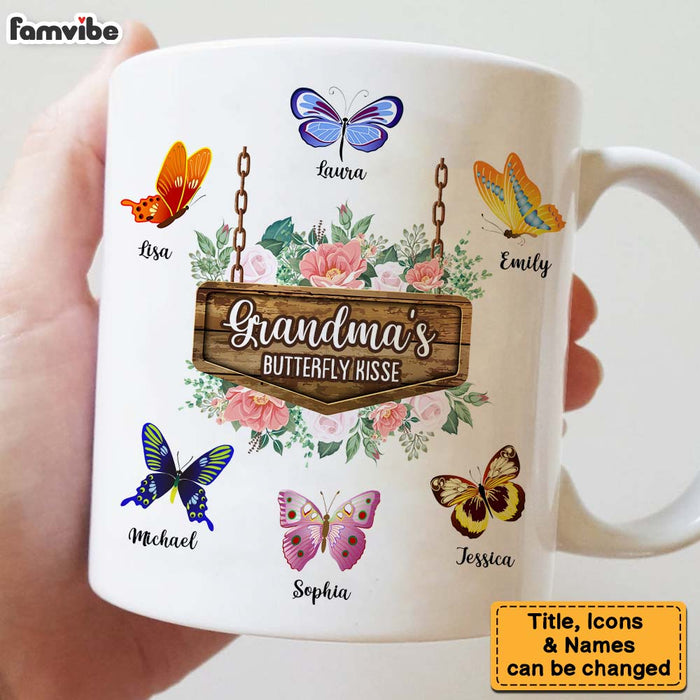 Personalized Grandma's Butterfly Kisses Mug 25267 1