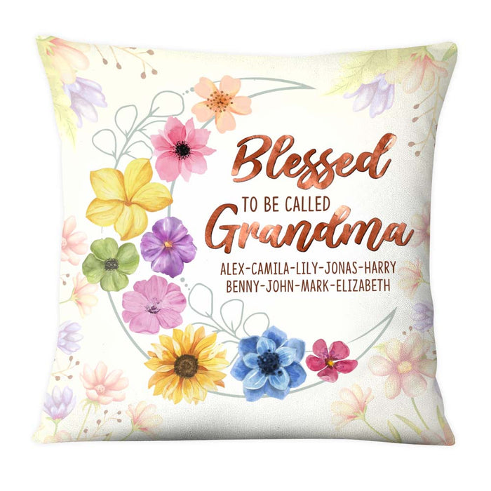 Personalized Blessed To Be Called Grandma Pillow 25270 1