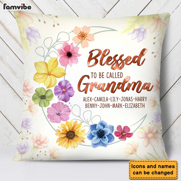 Personalized Blessed To Be Called Grandma Pillow 25270 1
