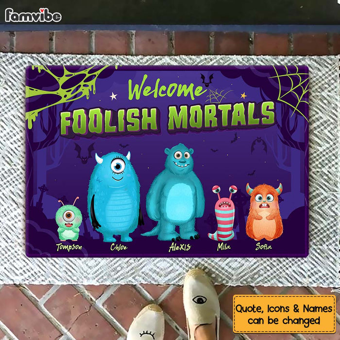 Personalized Family Monster Doormat 25276 1
