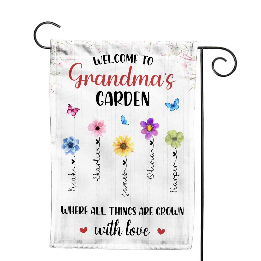 Personalized Welcome To Grandma's Garden Flag 25278 Primary Mockup