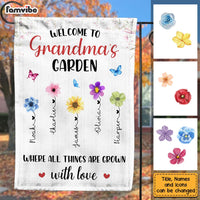 Personalized Welcome To Grandma's Garden Flag 25278 thumb 1