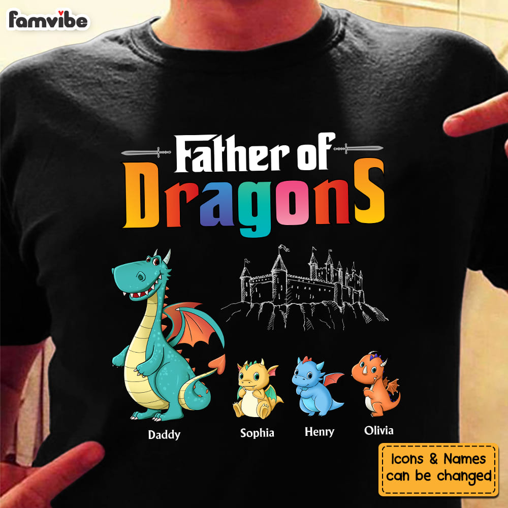 Personalized Father Of Dragons Shirt Hoodie Sweatshirt 25282 Primary Mockup