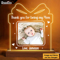 Personalized Thank You For Being My Mom Photo Plaque LED Lamp Night Light 25287 thumb 1