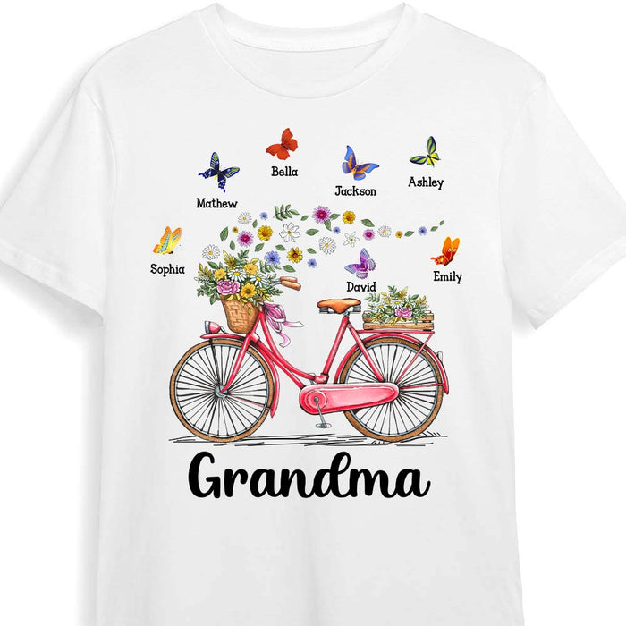 Personalized Gift for Grandma Bicycle With Flowers Shirt - Hoodie - Sweatshirt 25288 1