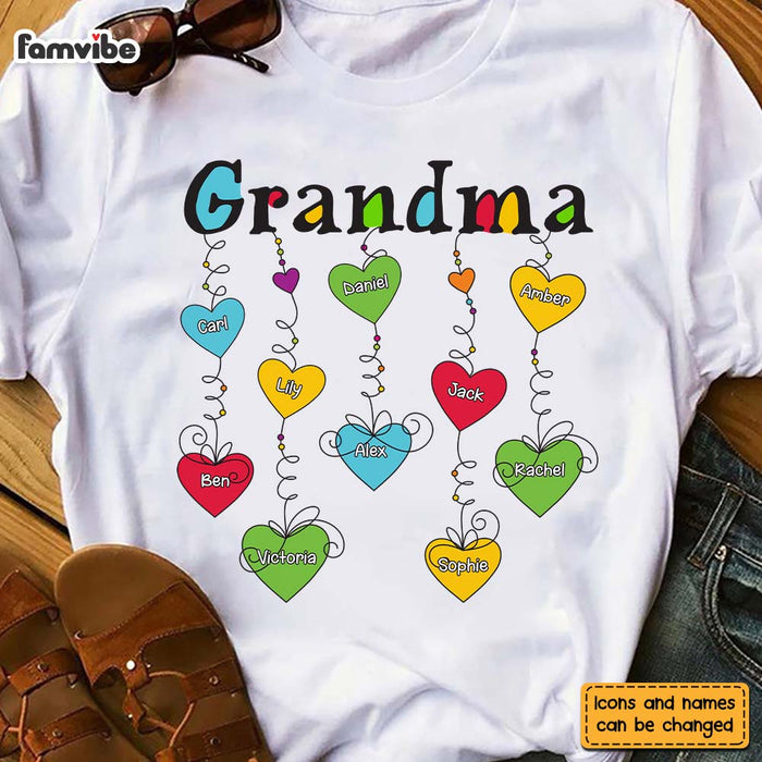 Personalized Gift For Grandma Heart Shirt - Hoodie - Sweatshirt 25293 1