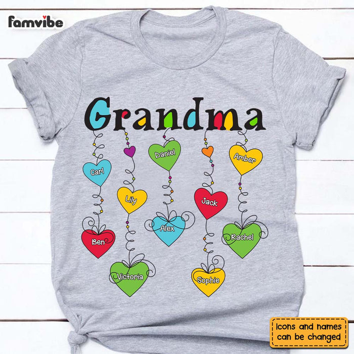 Personalized Gift For Grandma Heart Shirt - Hoodie - Sweatshirt 25293 1