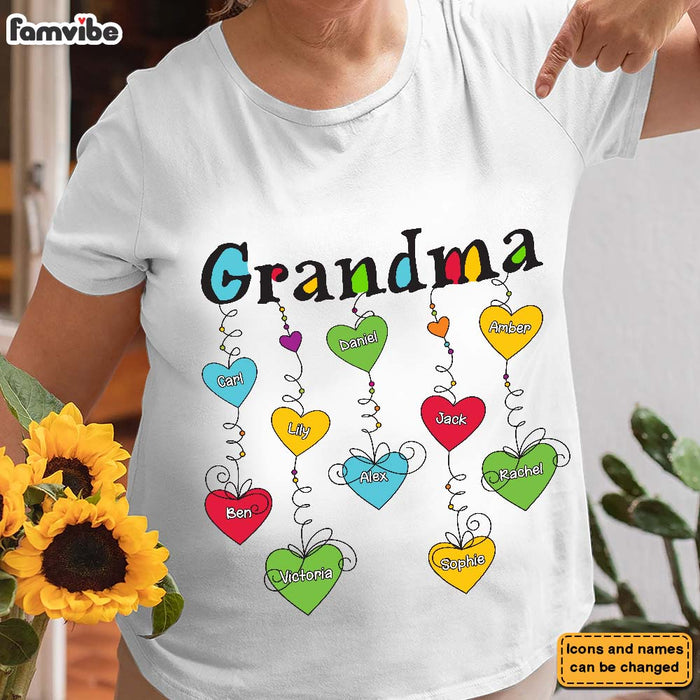 Personalized Gift For Grandma Heart Shirt - Hoodie - Sweatshirt 25293 1
