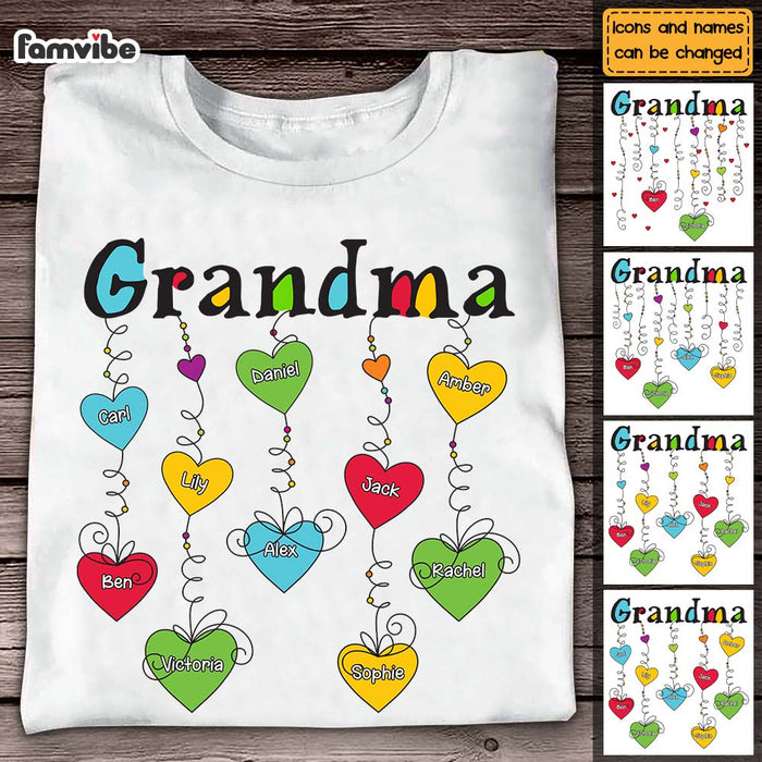 Personalized Gift For Grandma Heart Shirt - Hoodie - Sweatshirt 25293 1