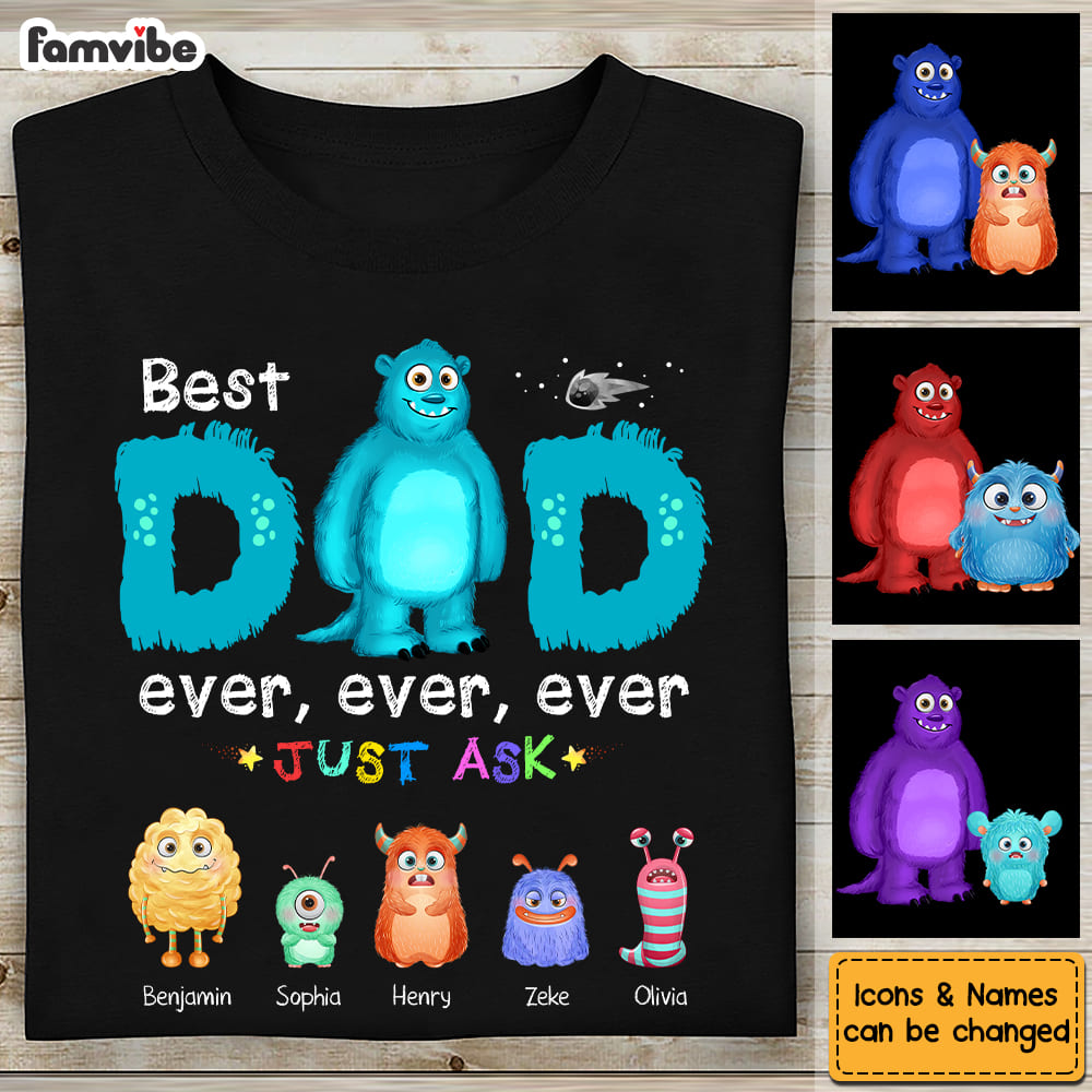 Personalized Monster Dad Shirt Hoodie Sweatshirt 25296 Primary Mockup