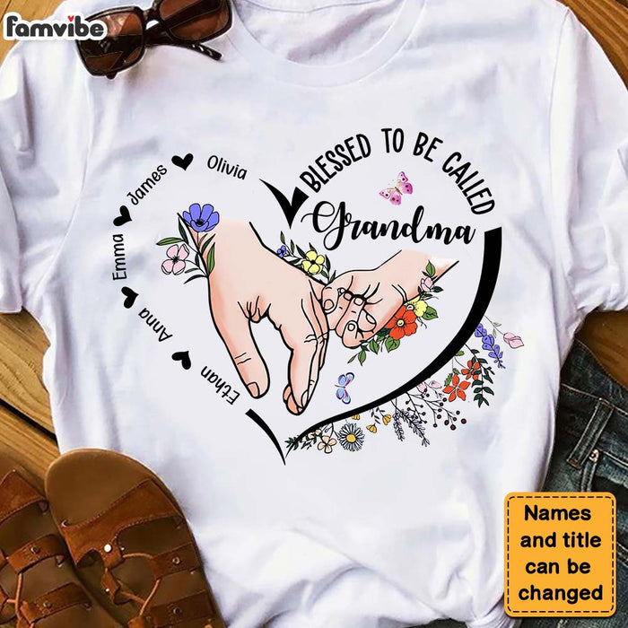 Personalized Gift Floral Grandma Shirt - Hoodie - Sweatshirt 25297 1