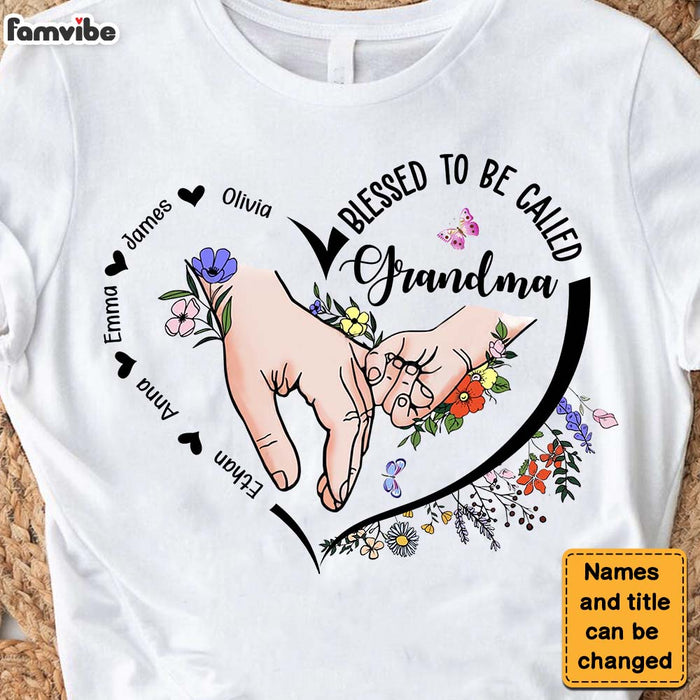 Personalized Gift Floral Grandma Shirt - Hoodie - Sweatshirt 25297 1