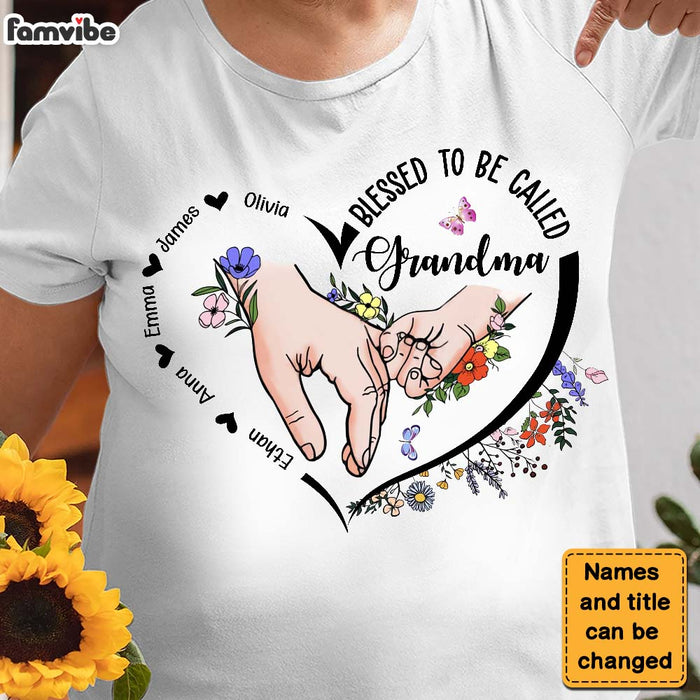 Personalized Gift Floral Grandma Shirt - Hoodie - Sweatshirt 25297 1
