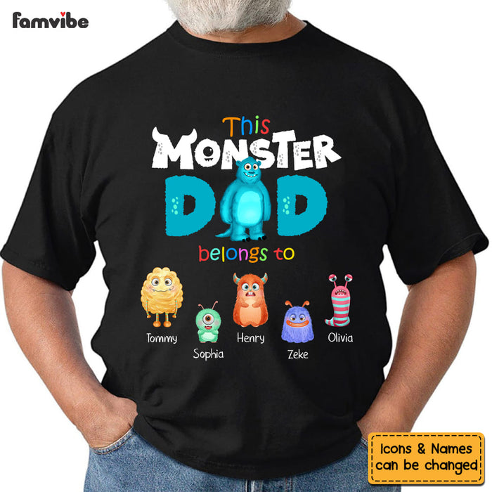 Personalized Gift For Monster Dad Shirt - Hoodie - Sweatshirt 25301 1