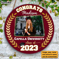 Personalized Gift Graduation Class Of 2023 Round Wood Sign 25309 thumb 1