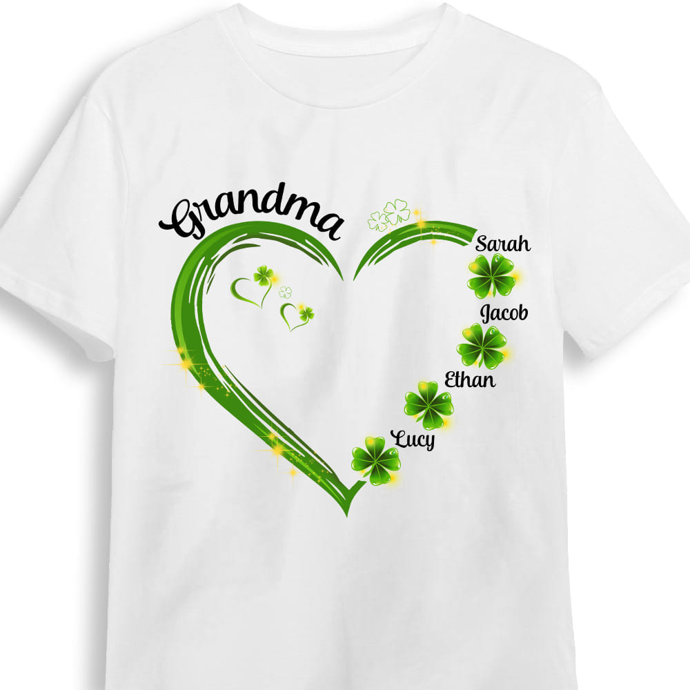 Personalized Gift For Grandma Clover Leaf Shirt Hoodie Sweatshirt 25312 Primary Mockup
