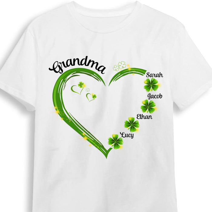 Personalized Gift For Grandma St Patrick's Day Clover Leaf Shirt - Hoodie - Sweatshirt 25312 1