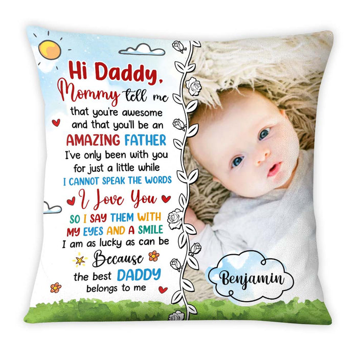 Personalized Gift for New Dad Pillow 25313 1