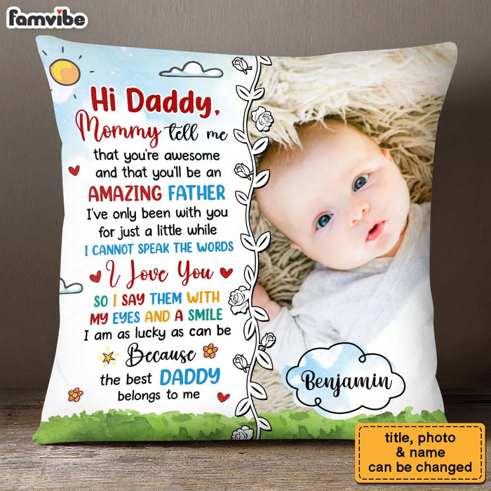 Personalized Gift for New Dad Pillow 25313 1