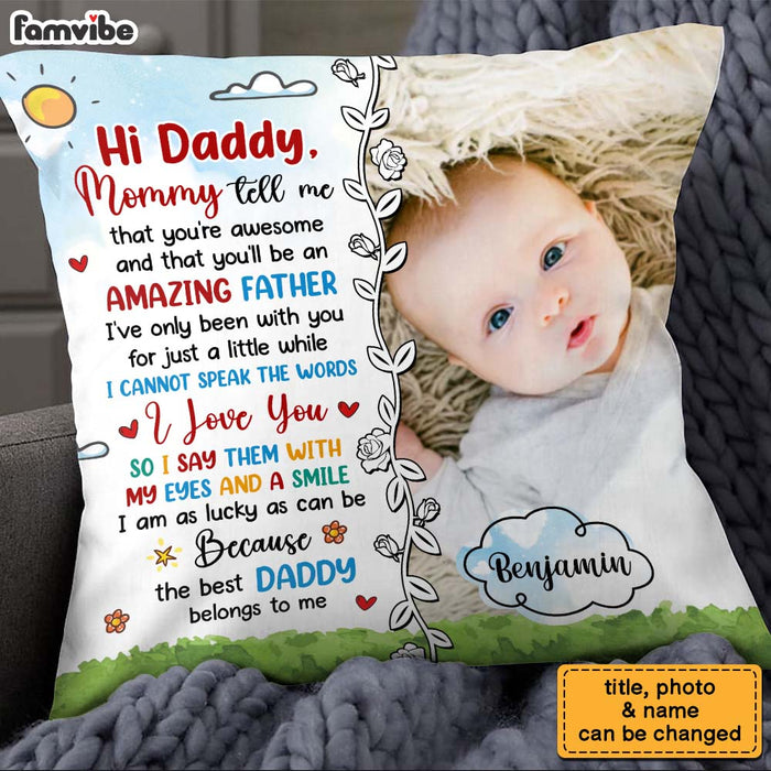 Personalized Gift for New Dad Pillow 25313 1