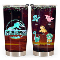 Personalized Fatherhood Is A Walk In The Park Steel Tumbler 25314 thumb 1