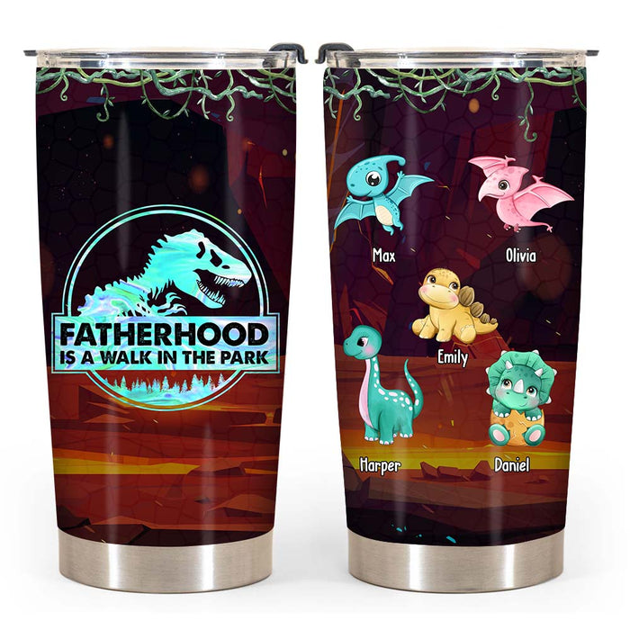 Personalized Fatherhood Is A Walk In The Park Steel Tumbler 25314 1