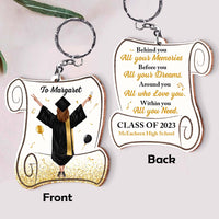 Personalized Before You All Your Dreams Graduation Wood Keychain 25319 thumb 1