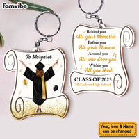 Personalized Before You All Your Dreams Graduation Wood Keychain 25319 thumb 1