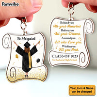 Personalized Before You All Your Dreams Graduation Wood Keychain 25319 thumb 1