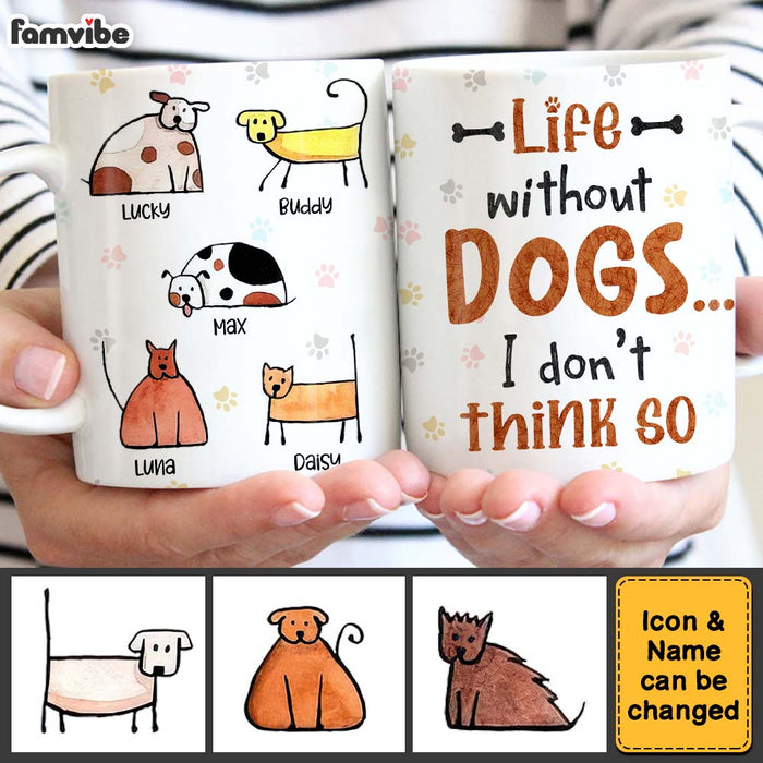 Personalized Life Without Dogs I Don't Think So Mug 25322 1