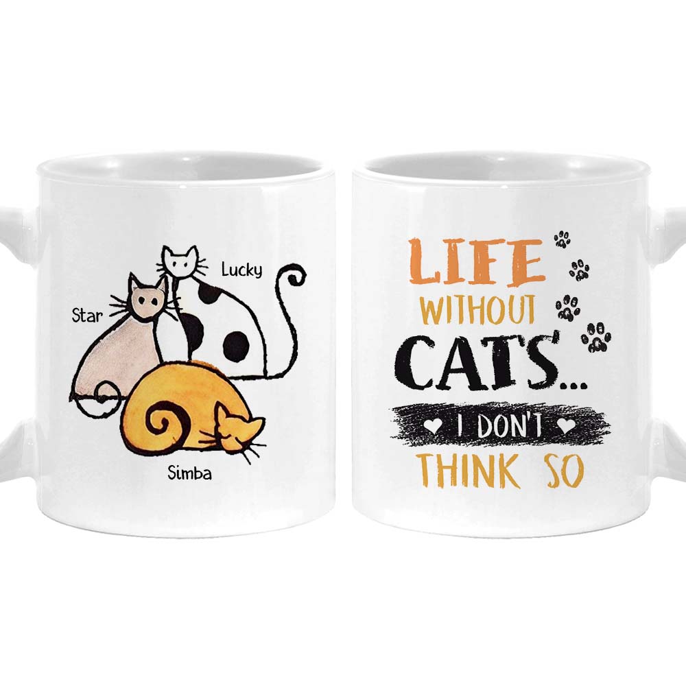Personalized Life Without Cats I Don't Think So Mug 25323 Primary Mockup