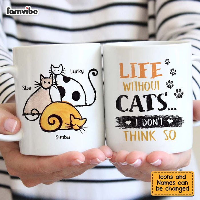Personalized Life Without Cats I Don't Think So Mug 25323 1