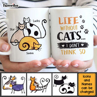 Personalized Life Without Cats I Don't Think So Mug 25323 thumb 1