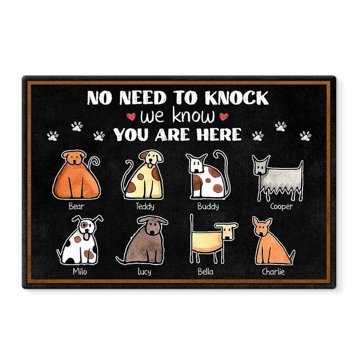 Personalized Gift For Dog Lovers No Need To Knock Doormat 25330 1