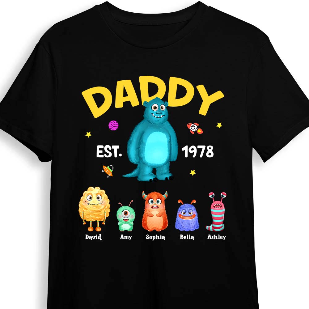 Personalized Daddy With Monsters Shirt Hoodie Sweatshirt 25332 Primary Mockup