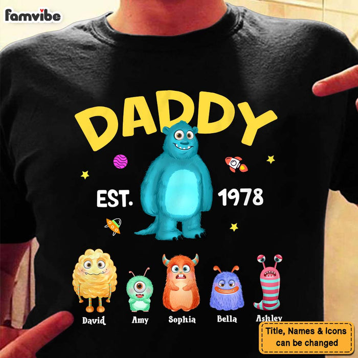 Personalized Daddy With Monsters Shirt - Hoodie - Sweatshirt 25332 1