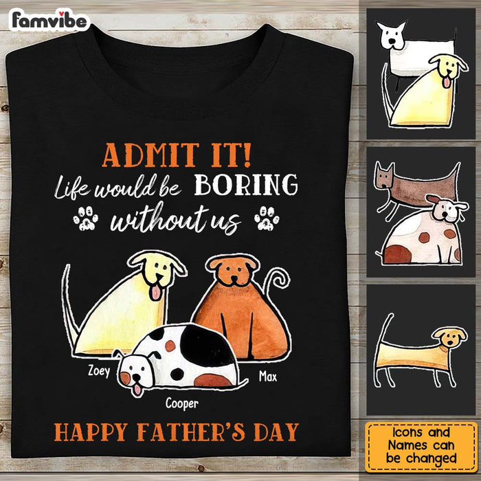 Personalized Gift For Dog Dad Happy Father's Day Shirt - Hoodie - Sweatshirt 25336 1