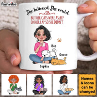 Personalized Her Cat Was Asleep On Her Mug 25338 thumb 1