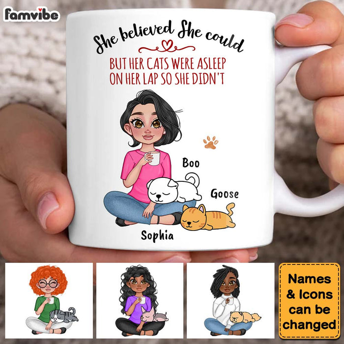 Personalized Her Cat Was Asleep On Her Mug 25338 1