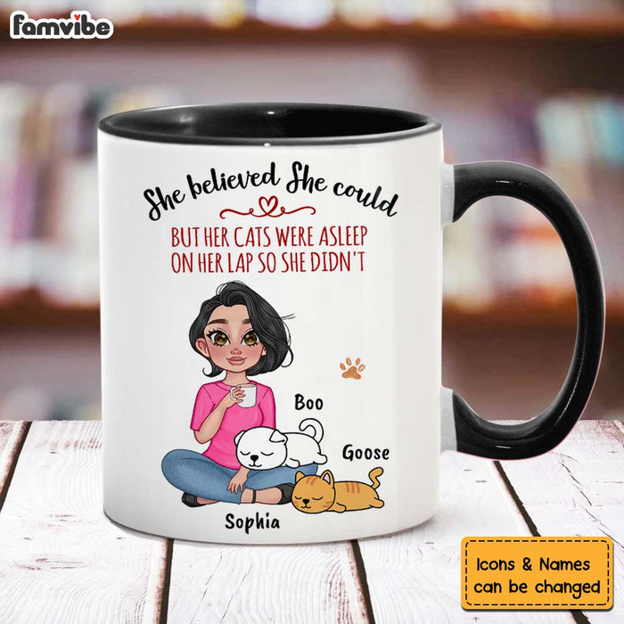 Personalized Her Cat Was Asleep On Her Mug 25338 1