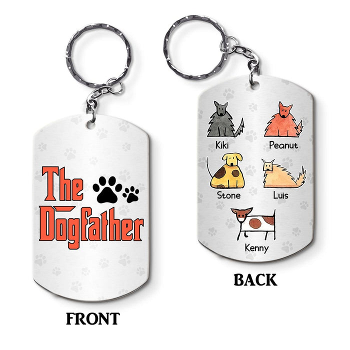 Personalized The Dogfather Aluminum Keychain 25341 1