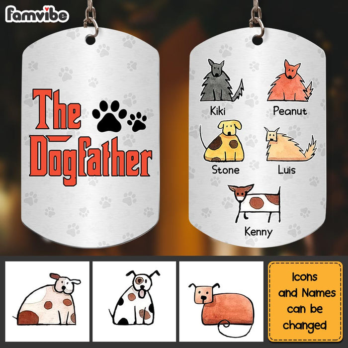 Personalized The Dogfather Aluminum Keychain 25341 1