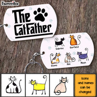 Personalized The Catfather Aluminum Keychain 25344 thumb 1