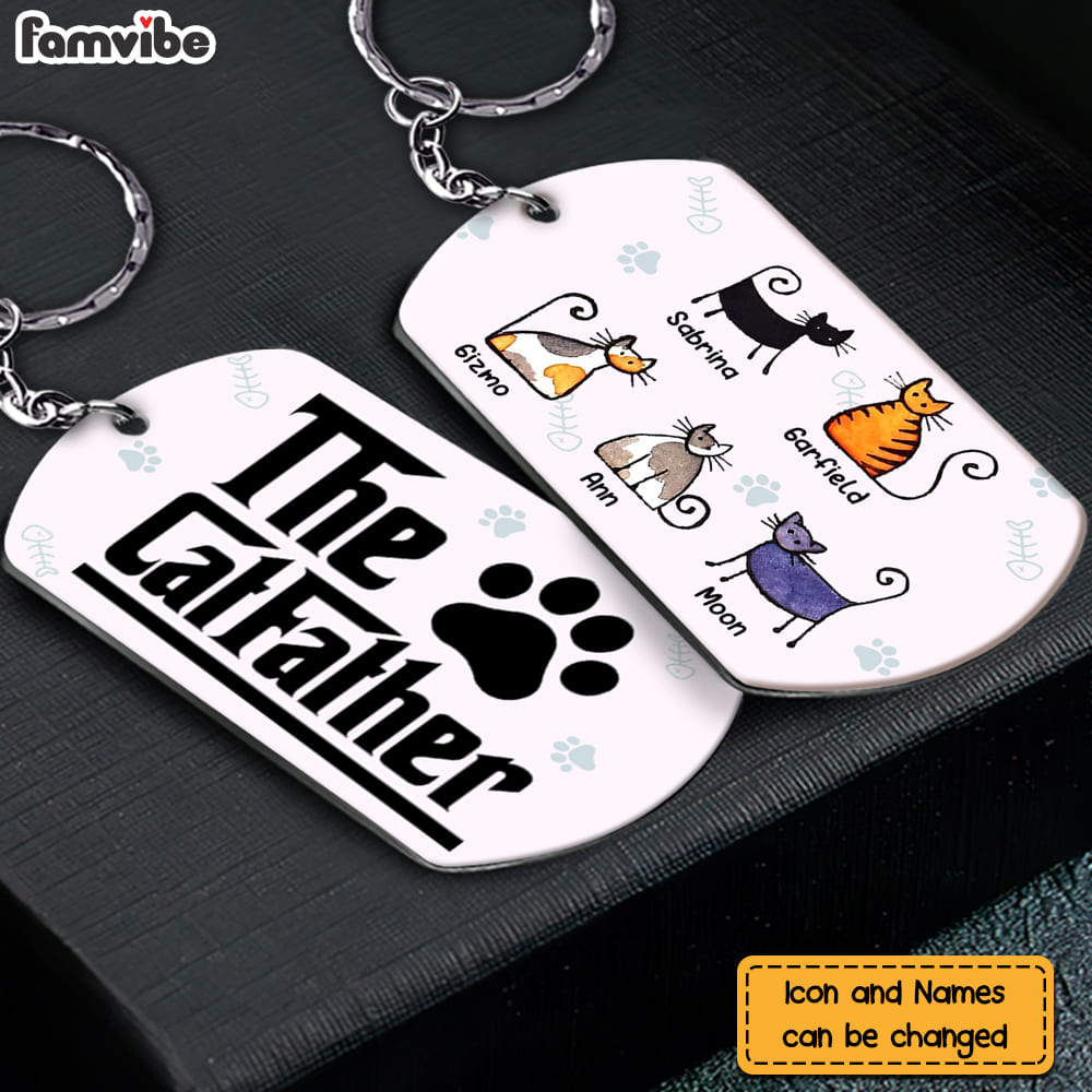Personalized The Catfather Aluminum Keychain 25344 Primary Mockup