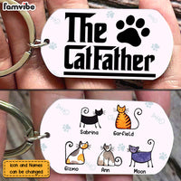 Personalized The Catfather Aluminum Keychain 25344 thumb 1