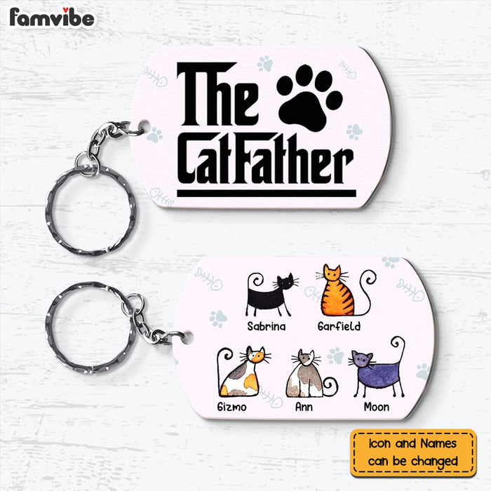 Personalized The Catfather Aluminum Keychain 25344 1