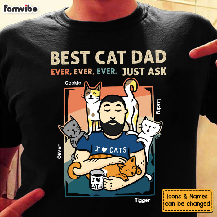 Personalized Gift For Cat Dad Shirt - Hoodie - Sweatshirt 25346 1